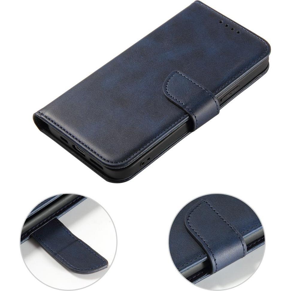 Thumbnail - Hurtel Magnet Case elegant bookcase type case with kickstand for iPhone 13 Pro blue (Apple iPhone 13 Pro), Smartphone Hü...