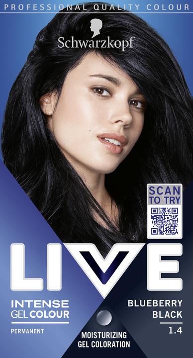 Actual product image Schwarzkopf Live Intense Gel Colour 1.4 Blueberry Black (1.4)