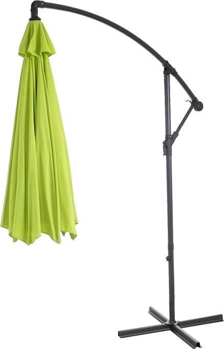 Image du produit Swisshandel24 Parasol semi-professionnel Acerra, protection solaire, 3m inclinable vert-citron sans pied - 19614 (3.60 m)
