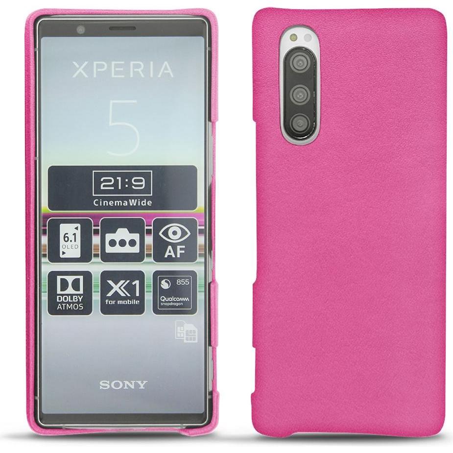 Noreve Lederschutzhülle (Sony Xperia 5), Smartphone Hülle, Rosa