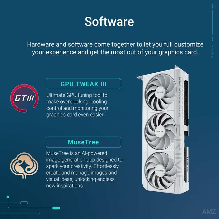 Image du produit ASUS Prime GeForce RTX 5070 OC White (12 Go)