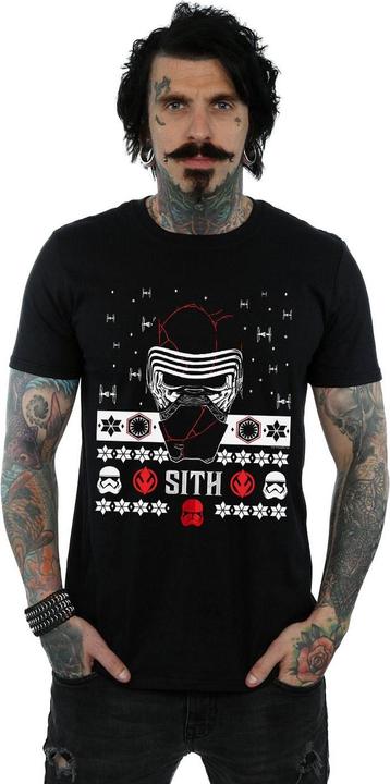 Actual product image Star Wars Mens The Rise Of Skywalker Christmas Sith T-Shirt (S)