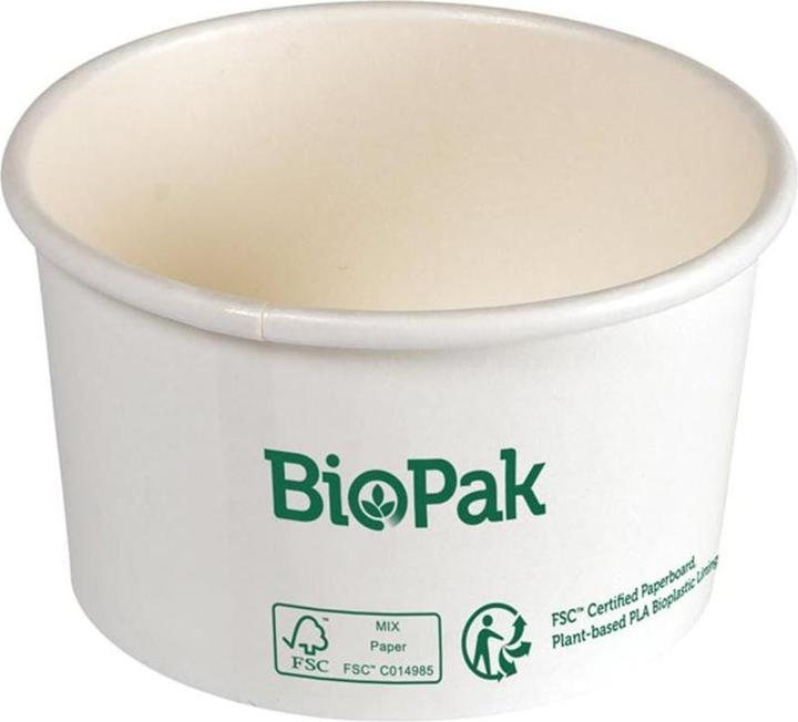 Immagine prodotto Biopak Insalatiera Ronda 190 ml, Bianco, 25 pezzi (25 x)
