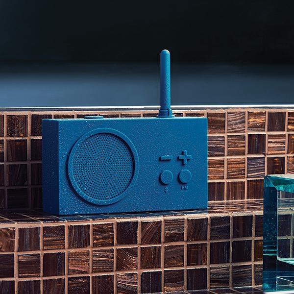 Productafbeelding Lexon Tykho 3 badkamerradio Blauw - Bluetooth luidspreker (AM, FM, Bluetooth)