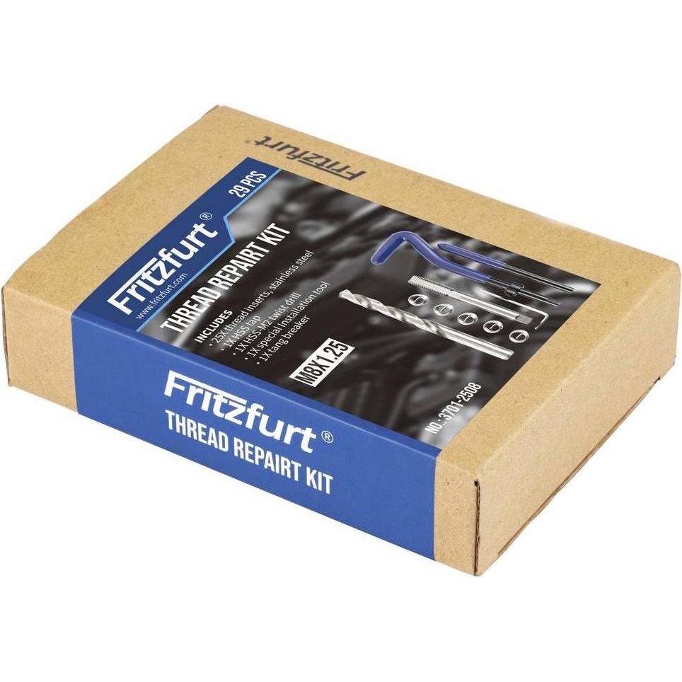 Fritzfurt, Maschi + Giramaschi, 3701-2508 Gewindereparatursatz 25teilig M8 x 1.25