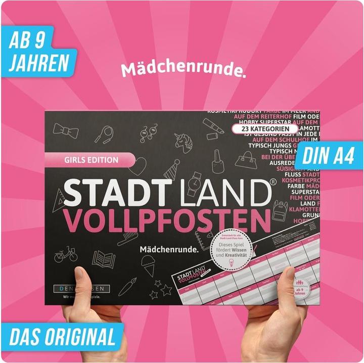 Image du produit Denkriesen Ville Pays Poteaux - A4 Block Girls Edition (f) (Allemand, 2 - 8 Joueur)