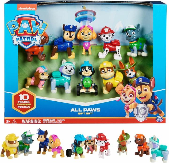 Image du produit Paw Patrol PAW Action Pack Pups Set cadeau de 10 pièces