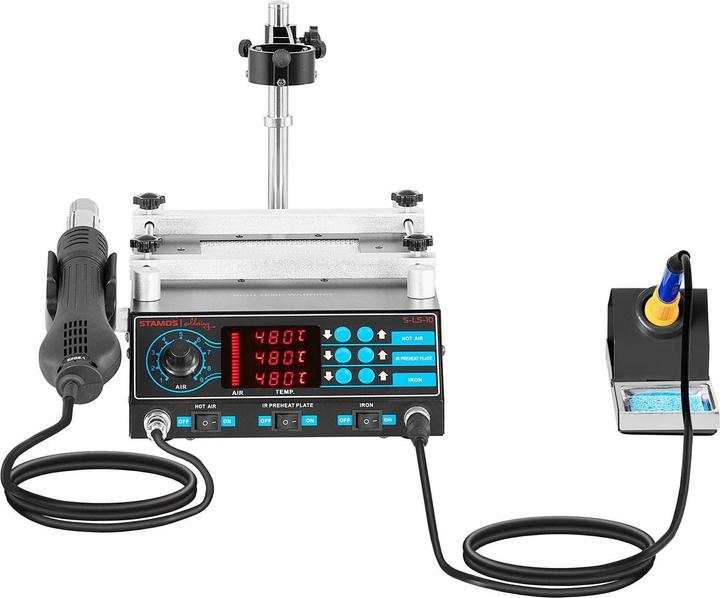 Produktbild Stamos Lötstation Digitale 1270W Smd Rework Lötkolben Heissluftkolben Lötspitzen