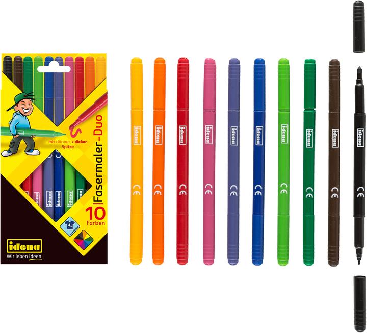 Actual product image Idena Fiber pens 10 pcs. Duo (10x)