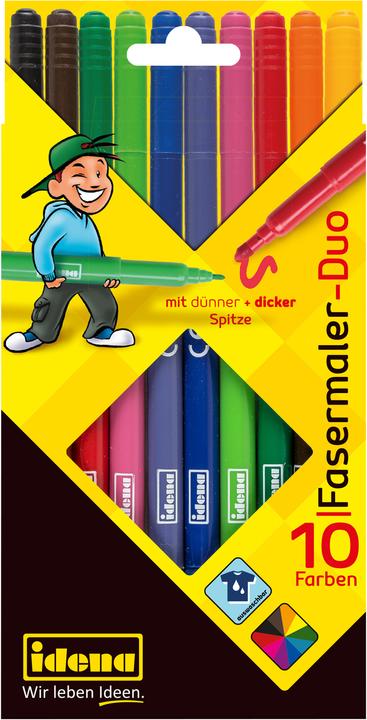 Actual product image Idena Fiber pens 10 pcs. Duo (10x)