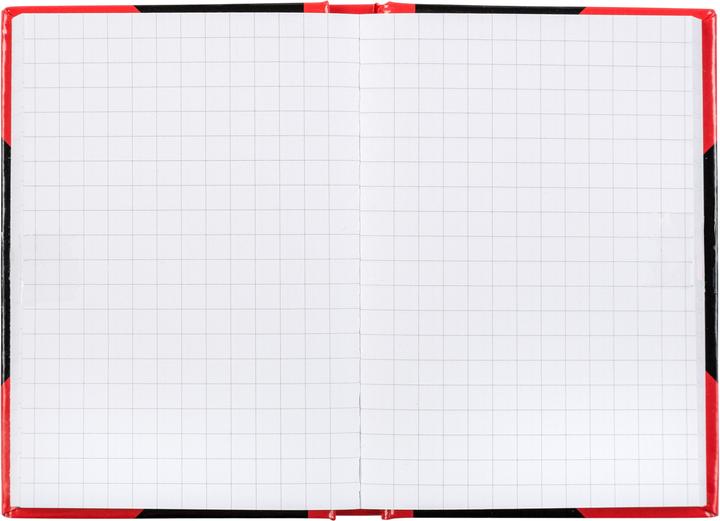 Actual product image Idena Notebook A7 squared black red FSC-Mix (A7, Checked, Hardcover)