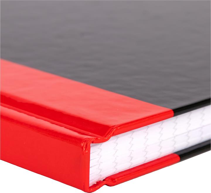 Actual product image Idena Notebook A7 squared black red FSC-Mix (A7, Checked, Hardcover)