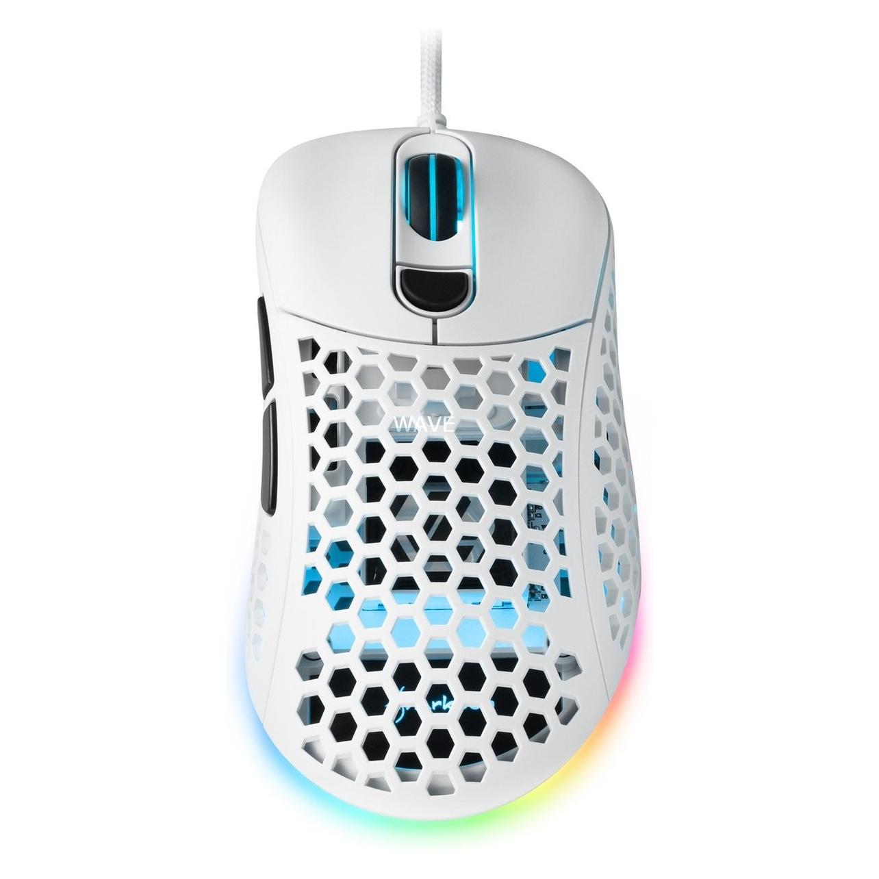 Sharkoon Light² 200 (Cablato), Mouse, Bianco