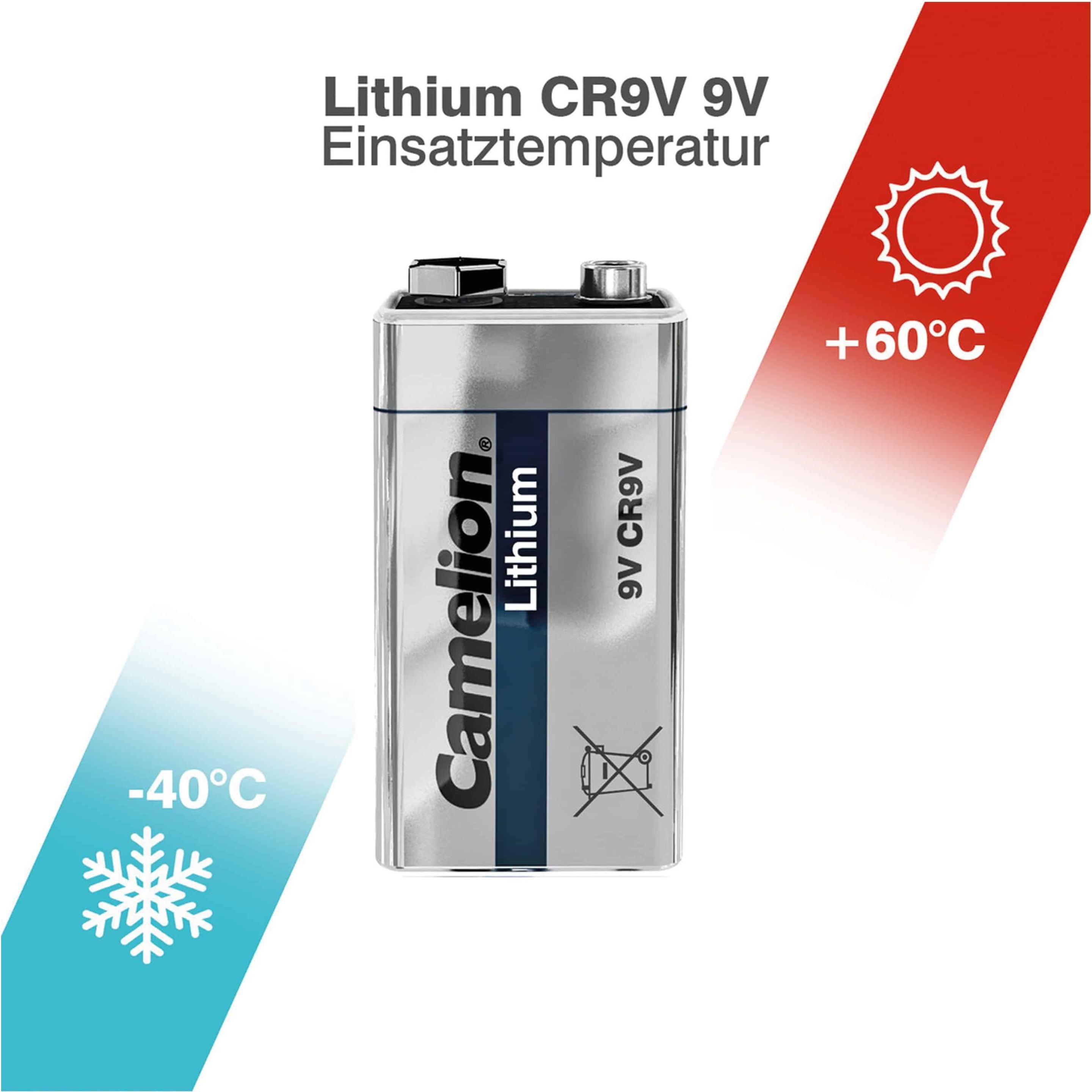 Thumbnail - Camelion 9 V Block-Batterie Lithium 6LR (1 Stk., 9V Block, 1200 mAh), Batterien + Akkus