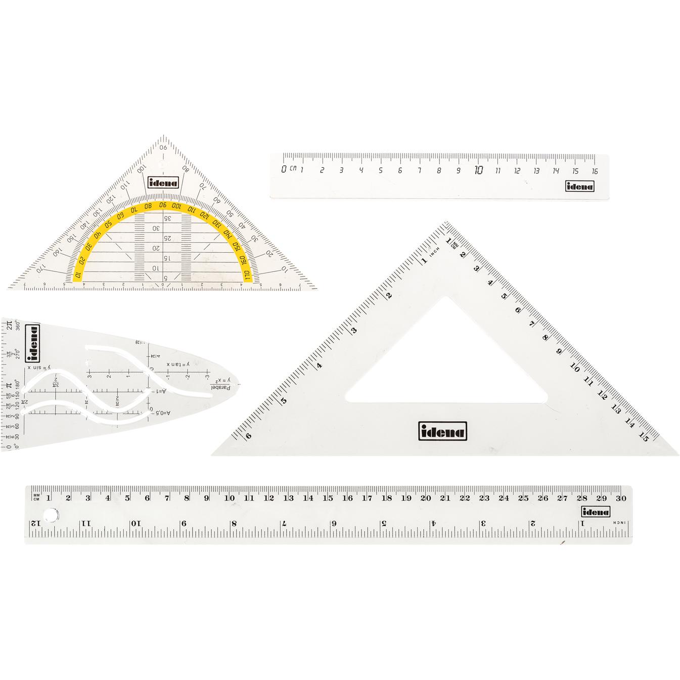 Thumbnail - Idena, Lineal, Geoset abheftbar 6teilig