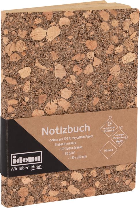 Produktbild Idena Notizbuch Kork blanko 192 Blatt 20x14cm (14 x 20 cm, Blanko, Harter Einband)