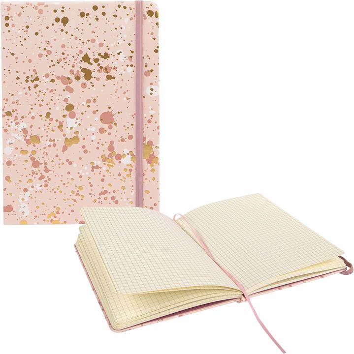 Image du produit Idena Carnet de notes Sparkle rose à carreaux FSC-Mix (14 x 20 cm, Quadrillé, Couverture rigide)