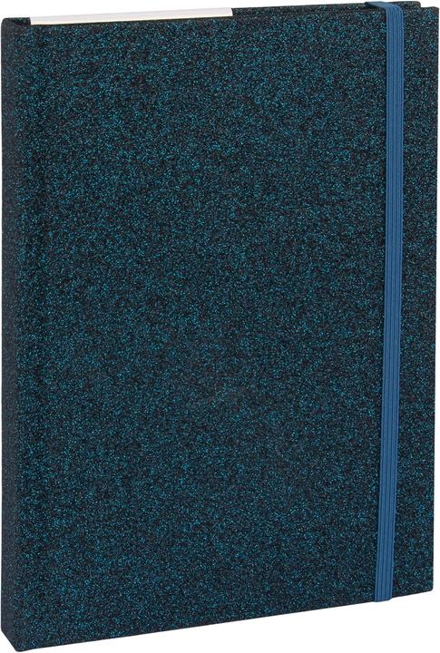 Image du produit Idena Carnet de notes Glitter bleu nuit à carreaux FSC-Mix (14 x 20 cm, Quadrillé, Couverture rigide)