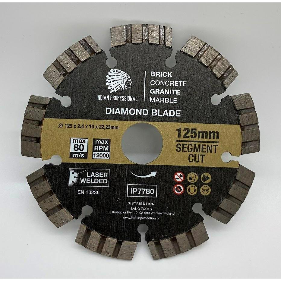 GCS, Sägeblatt, Tarcza Diamentowa 125mm Segment Turbo Cut Indian Professional