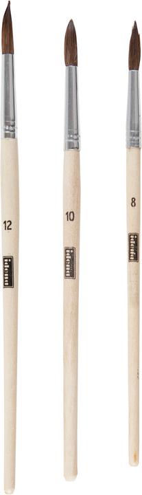 Produktbild Idena Haarpinsel 3er Grössen 8 10 12 FSC100% (12 mm)