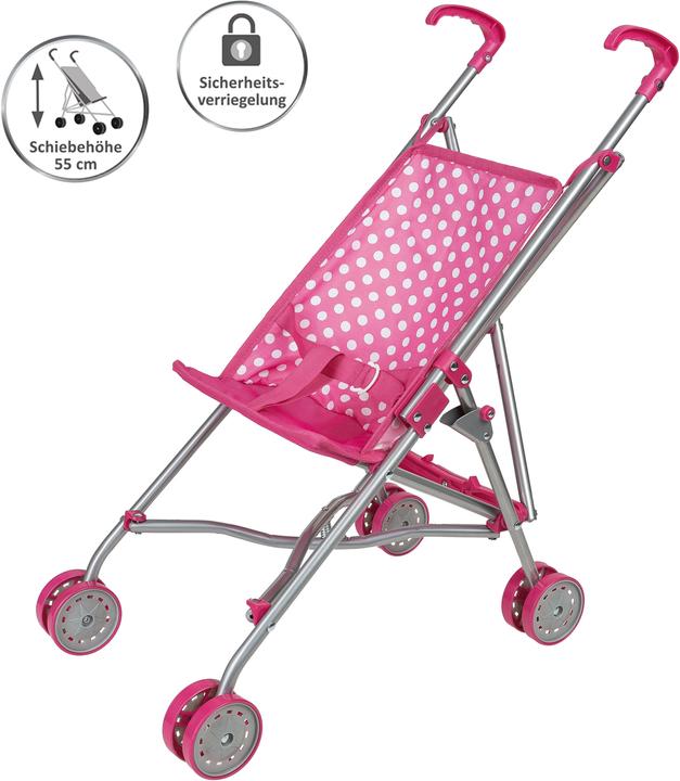 Idena Doll buggy pink foldable buy at Galaxus