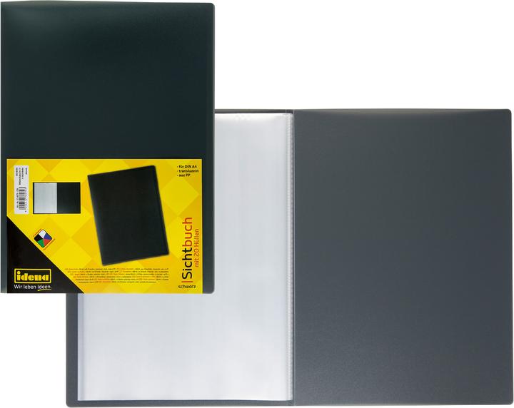 Productafbeelding Idena Kijkboek f. A4, PP 20 vakken, transl.zwart (A4, 1 x)