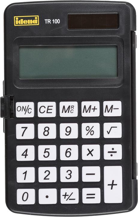 Actual product image Idena Pocket calculator TR 100, 8 digits (Solar cells, Batteries)