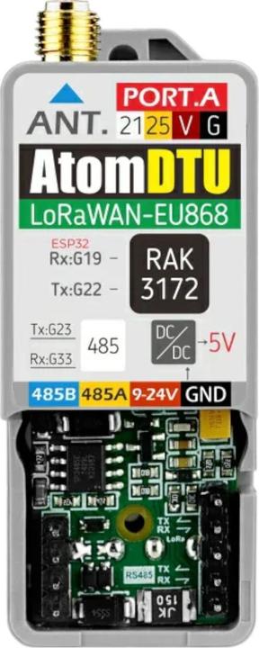Immagine prodotto M5Stack Atomic DTU LoRaWAN Base EU868 STM32WLE5CC