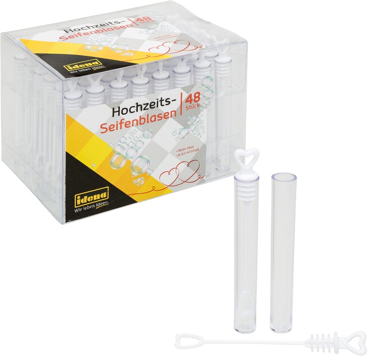 Actual product image Idena Soap Bubbles Stick with Heart Lid 4,5ml 48pcs