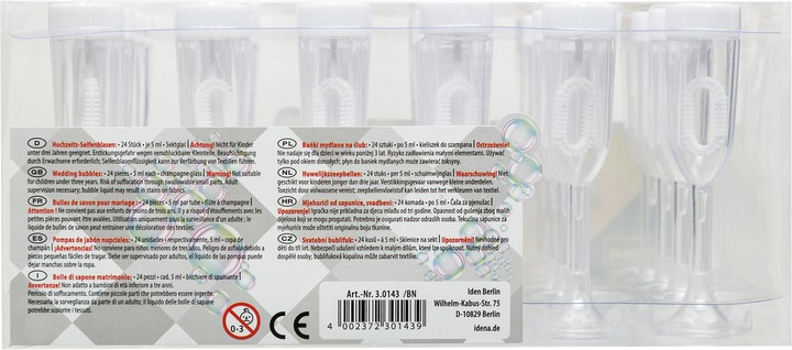 Actual product image Idena Bubbles Champagne Glass 5ml 24pcs