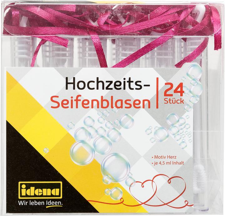 Idena Soap Bubbles Stick with Heart Lid 4,5ml 24pcs