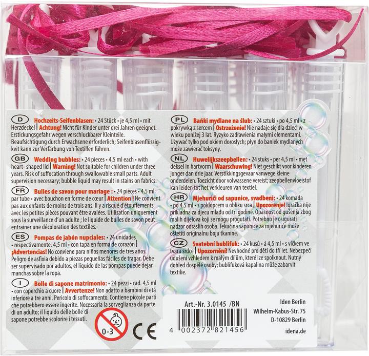 Actual product image Idena Soap Bubbles Stick with Heart Lid 4,5ml 24pcs