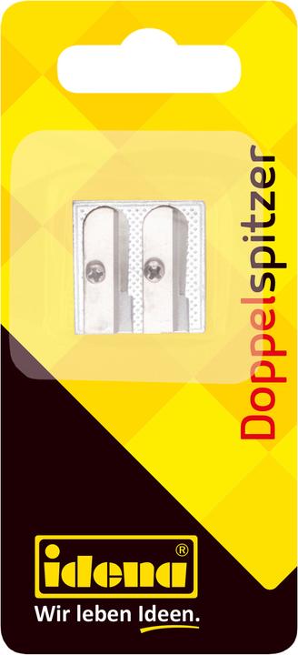 Actual product image Idena Double sharpener wedge shape metal