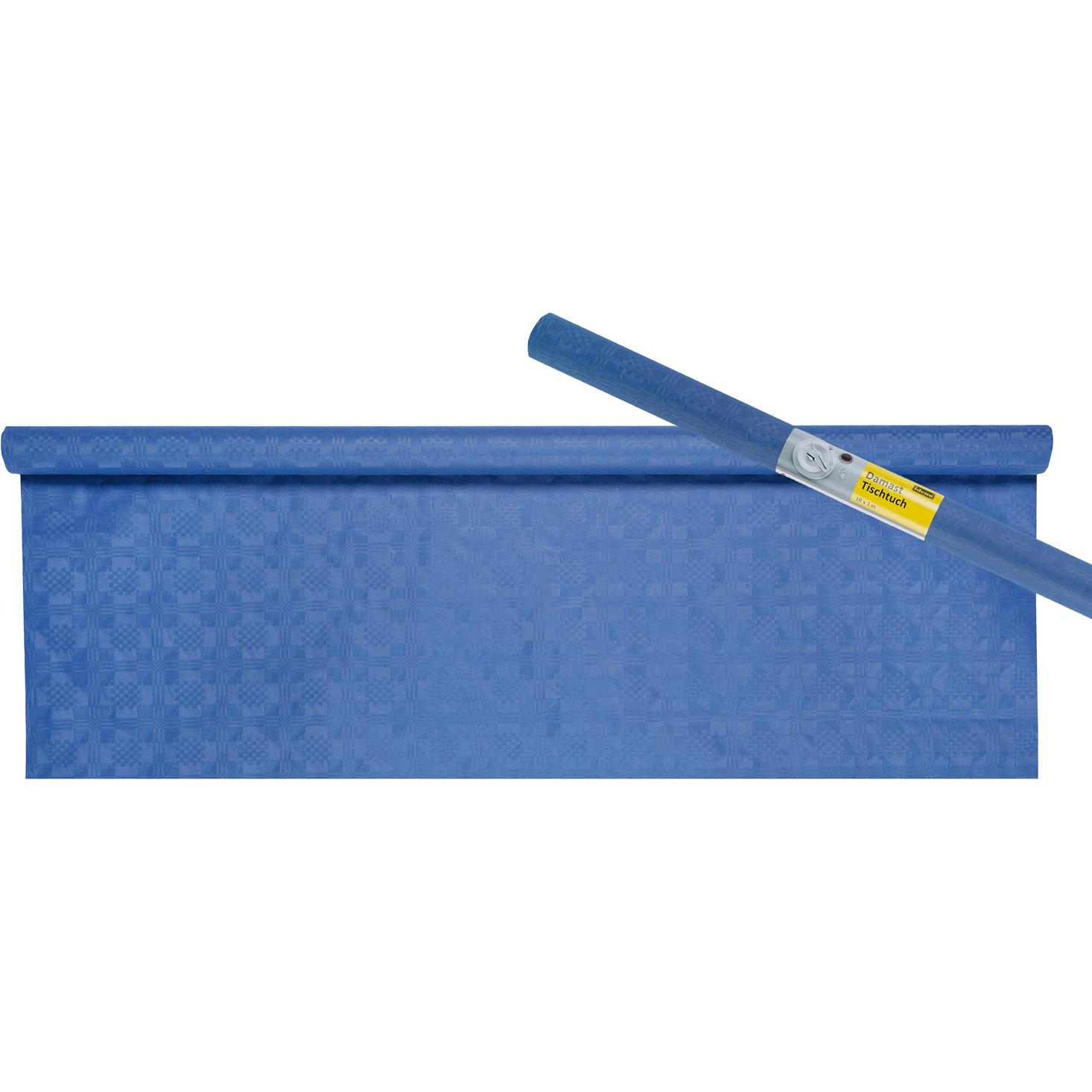 Idena, Tischdecke, Damast Tischtuch 1x10m Rolle dunkelblau