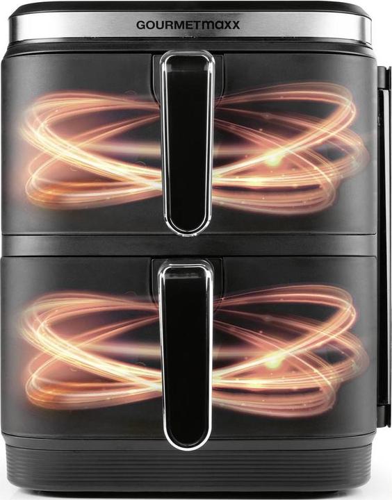 Actual product image Gourmetmaxx 15305 Heissluft-Fritteuse 10 l 2800 W 2 getrennte Temperaturregler, A