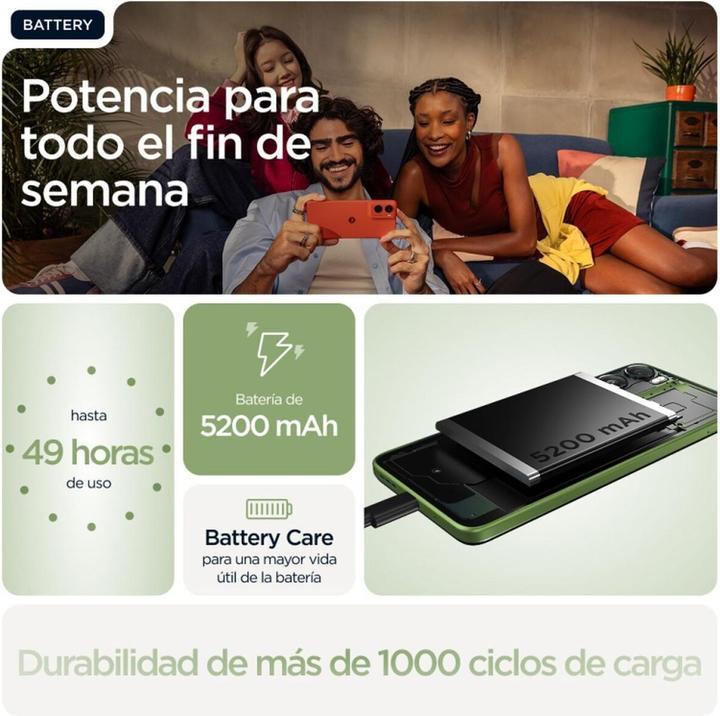 Actual product image Motorola G06 (256 GB, Green, Tendril, 6.88", Dual SIM, 4G)