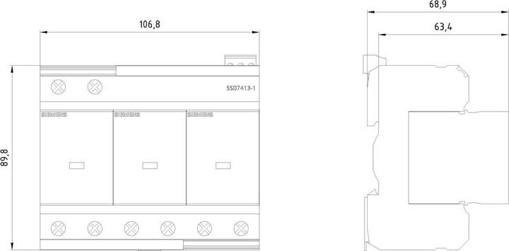 Image du produit Siemens Parafoudre type classe d'exigence B UC 350V Modules de protection stec