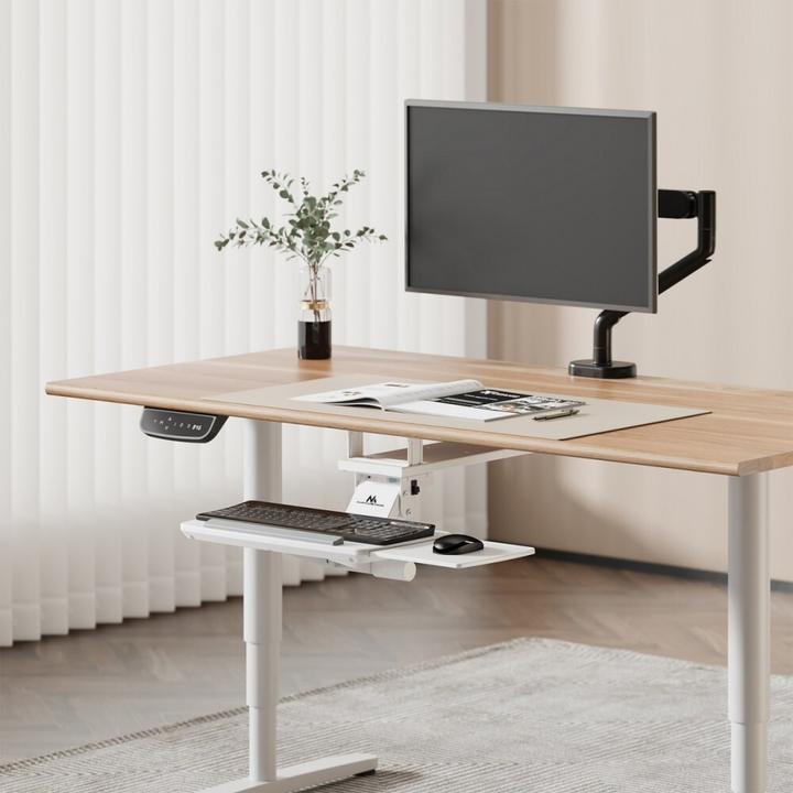 Immagine prodotto Maclean Untertisch-Tastaturhalter verstellbar max. 5kg Weiss MC-156 W