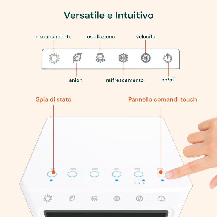 Produktbild Avilia Luchtkoeler mit Kalt-/Warmfunktion, 8-Liter-Tank, Fernbedienung, Touch-Control und Ionisator