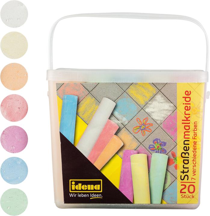 Idena Strassenmalkreide 20er Box 7 Farben (Mehrfarbig, 20 x)