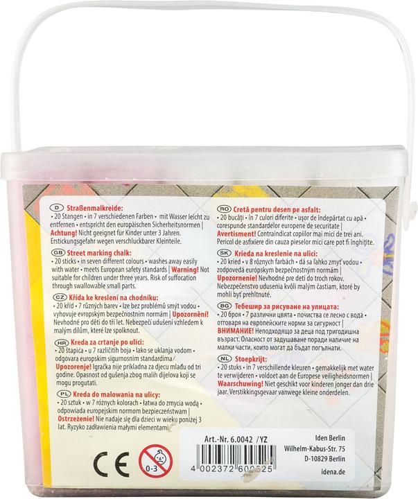 Immagine prodotto Idena Gesso da strada 20 Scatola 7 Colori (Multicolore, 20 x)