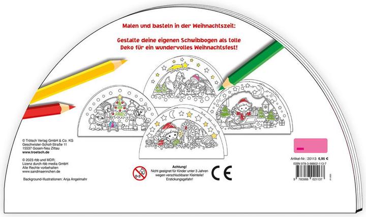 Produktbild Unser Sandmännchen Schwibbogen Mal- und Bastelbuch