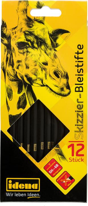 Actual product image Idena Pencils 12s for sketching FSC100% (B, H, 2H, 5B, 4h, 6B, 2B, 4B, 3H, 3B, 5H, HB, 12 x)
