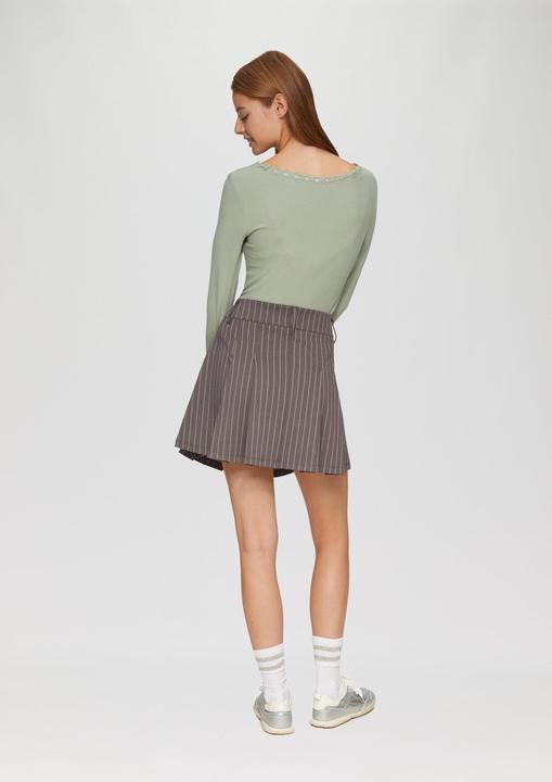 Produktbild S.Oliver T-Shirt Rippshirt aus Viskosemix mit Spitzendetail (XL)