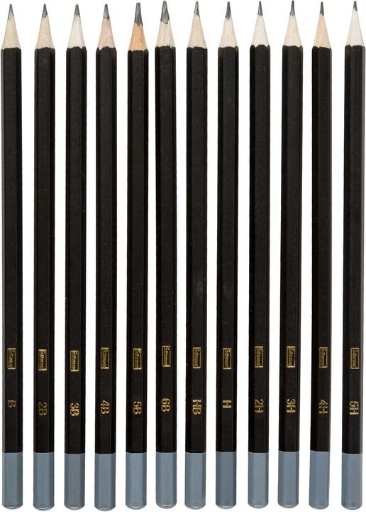 Actual product image Idena Pencils 12s for sketching FSC100% (B, H, 2H, 5B, 4h, 6B, 2B, 4B, 3H, 3B, 5H, HB, 12 x)