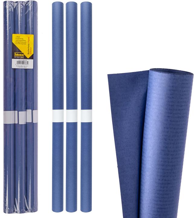 Produktbild Idena Buchschutzpapier 3er 2mx50cm blau (3 Stück)