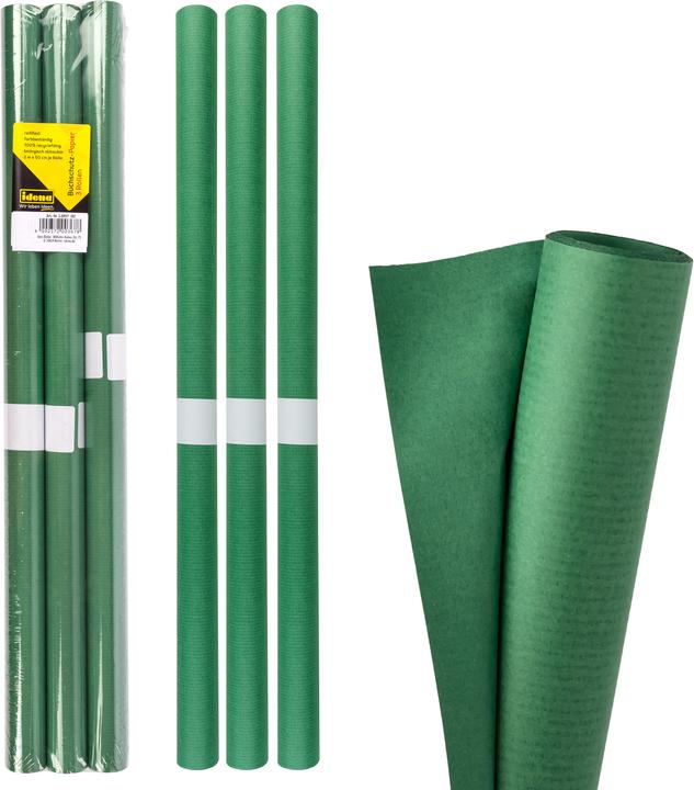 Produktbild Idena Buchschutzpapier 3er 2mx50cm grün (3 Stück)