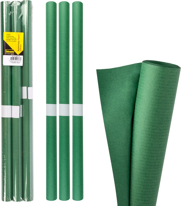 Produktbild Idena Buchschutzpapier 3er 2mx50cm grün (3 Stück)
