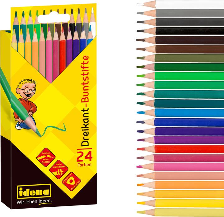 Immagine prodotto Idena Pastelli triangolari senza legno 24 pezzi (24 x)