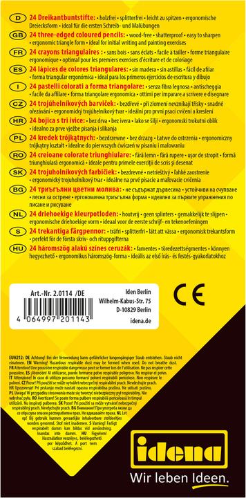 Immagine prodotto Idena Pastelli triangolari senza legno 24 pezzi (24 x)